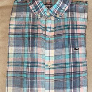 Vinyard Vines Boys' Cotton Button-Up Shirt M